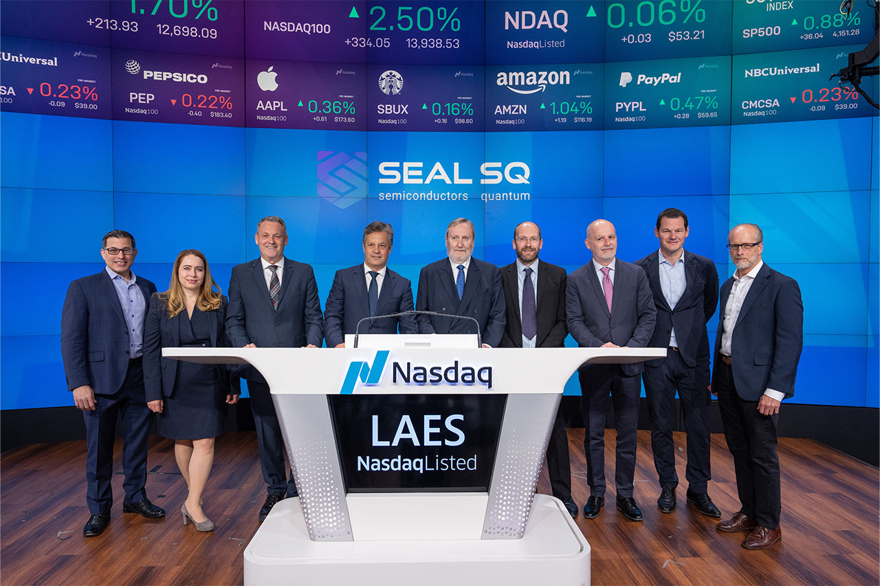 SEALSQ Nasdaq bell ceremony crowd